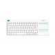 Logitech K400 Plus teclado RF inalámbrico QWERTY Internacional de EE.UU. Blanco